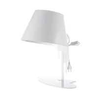 Настольная лампа в современном стиле с абажуром Brille 60W BL-314 Белый Настольная лампа в современном стиле с абажуром Brille 60W BL-314 Белый