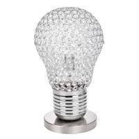 Настольная лампа в современном стиле хрустальная в современном стиле Brille 60W BR-01 Никель