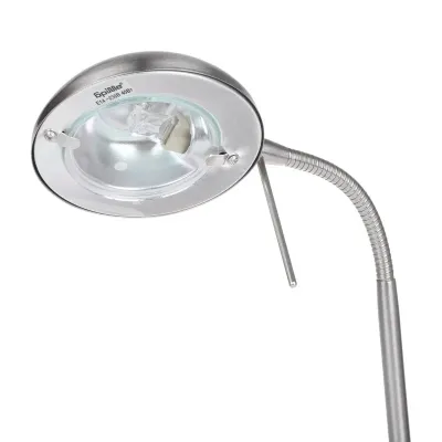 Настольная лампа в современном стиле офисная Brille 40W MTL-33 Никель