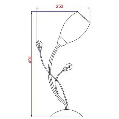Настольная лампа флористика декоративная Brille 60W LK-170 Бронзовый