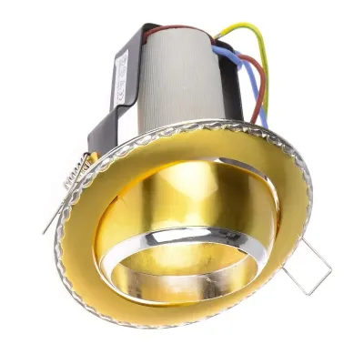 Поворотный точечный светильник Brille 60W RO-50 Латунь 161255