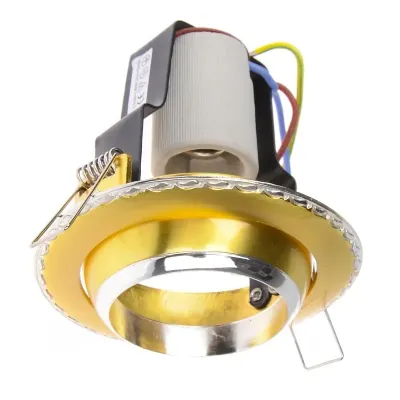 Поворотный точечный светильник Brille 60W RO-50 Латунь 161255