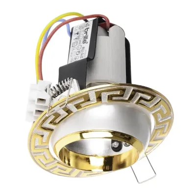 Поворотный точечный светильник Brille 60W RO-50 Серебристый 161300