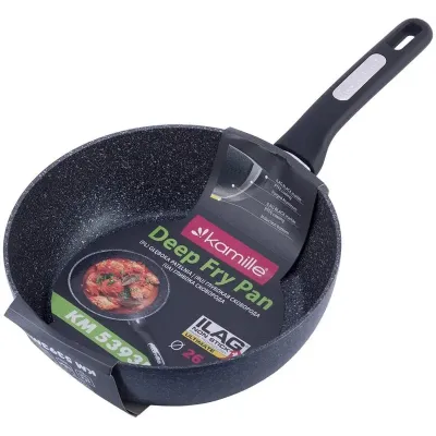 Сковородка-сотейник Kamille Karelian диаметр 26см Induction с антипригарным покрытием ILAG Ultimate DP36412