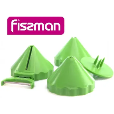 Набор Fissman 3 овощерезки диаметр 7х4.5см для декорирования блюд + овощечистка DP37416
