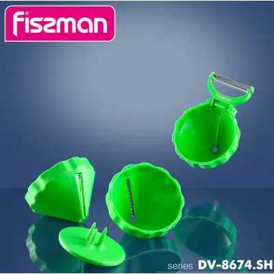 Набор Fissman 3 овощерезки диаметр 7х4.5см для декорирования блюд + овощечистка DP37416