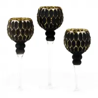 Подсвечники интерьерные Oro nero 3 шт в наборе 30 см 35 см 40 см Unicorn Studio AL113798 Подсвечники интерьерные Oro nero 3 шт в наборе 30 см 35 см 40 см Unicorn Studio AL113798