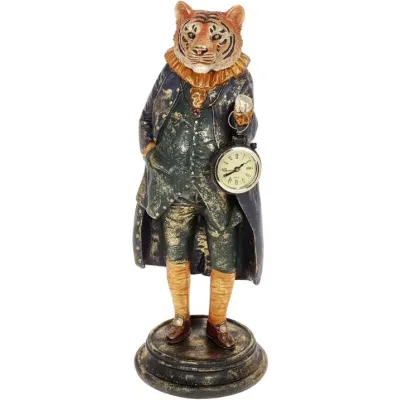 Декоративная фигурка Bona Тигр часовщик 40.5 см синий с золотом DP113825