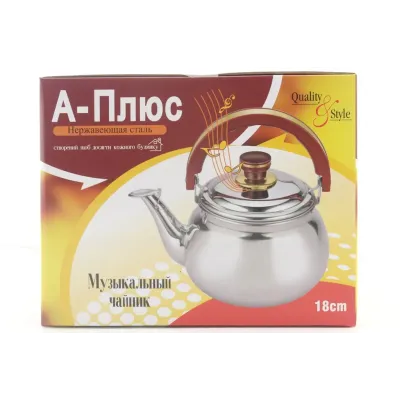 Чайник со свистком A-PLUS 9028 1.8 л Серебристый (3014701) Чайник со свистком A-PLUS 9028 1.8 л Серебристый (3014701)