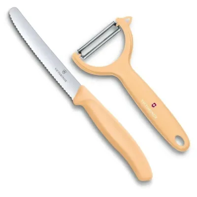 Набір з ножа та овочечистки Victorinox Swiss Classic Paring Set Світло оранжевий (6.7116.23L52)