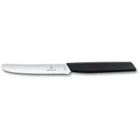 Кухонний ніж Victorinox Swiss Modern Tomato&Sausage 11 см Чорний (6.9003.11W) Кухонний ніж Victorinox Swiss Modern Tomato&Sausage 11 см Чорний (6.9003.11W)