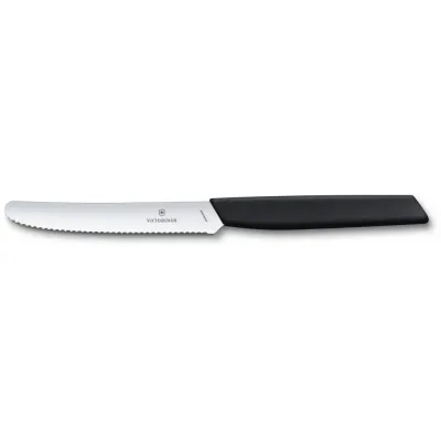 Кухонный нож Victorinox Swiss Modern Tomato&Sausage 11 см Черный (6.9003.11W) Кухонный нож Victorinox Swiss Modern Tomato&Sausage 11 см Черный (6.9003.11W)