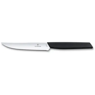 Кухонный нож Victorinox Swiss Modern Steak&Pizza 12 см Черный (6.9003.12W) Кухонный нож Victorinox Swiss Modern Steak&Pizza 12 см Черный (6.9003.12W)