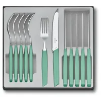 Набор столовых приборов Victorinox Swiss Modern Table Set 12 предметов Зеленый (6.9096.11W41.12)