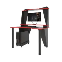 Геймерский игровой стол Zeus IVAR-2 1200 мм Черный/Красный