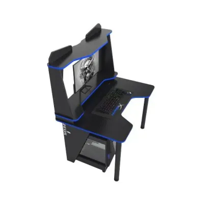 Геймерский игровой стол Zeus IVAR-2 1200 мм Черный/Синий Геймерский игровой стол Zeus IVAR-2 1200 мм Черный/Синий