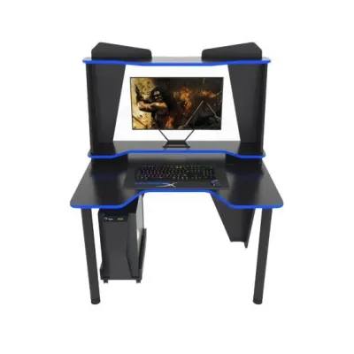 Геймерский игровой стол Zeus IVAR-2 1200 мм Черный/Синий Геймерский игровой стол Zeus IVAR-2 1200 мм Черный/Синий