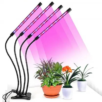 Фитолампа для растений Plant GrowLight светодиодная с таймером черная