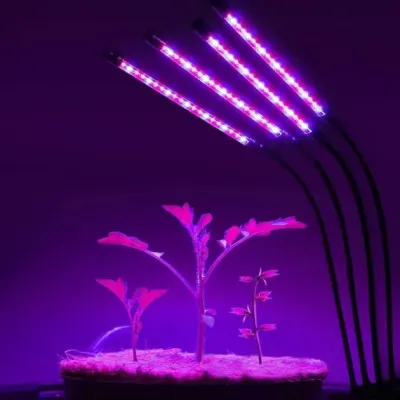 Фитолампа для растений Plant GrowLight светодиодная с таймером черная
