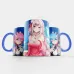 Чашка Fan Girl Рем Рам и Эмилия Ре:Зеро Жизнь с нуля - Re: Zero (14898) 330 мл Голубой