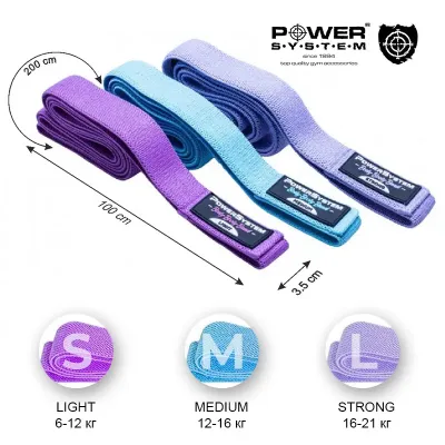 Набір тканинних еспандерів Power System PS-4129 Booty Band Set Long