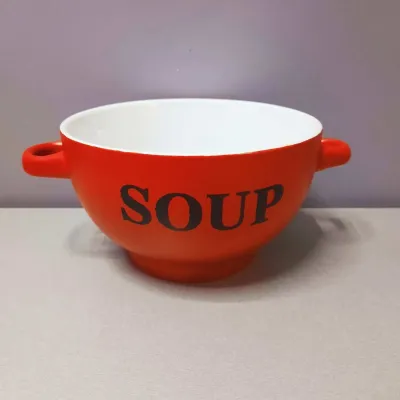 Набір бульйонниць-піал з ручками 650 мл 6 шт кераміка SOUP SNT 20338 Набір бульйонниць-піал з ручками 650 мл 6 шт кераміка SOUP SNT 20338