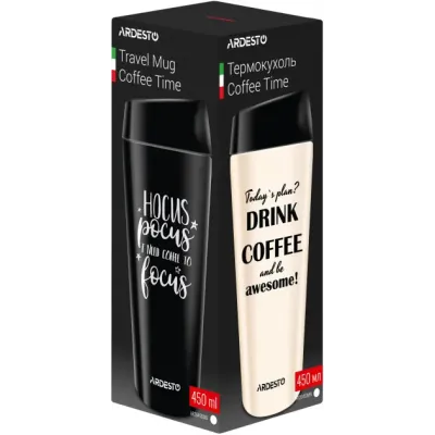 Термочашка Coffee time Awesome 450 мл Ardesto AR2645DMW Термочашка Coffee time Awesome 450 мл Ardesto AR2645DMW