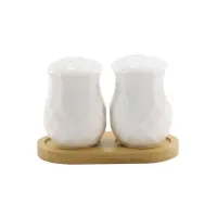 Набір для спецій Interos 2 на дерев'яній підставці PJ02812
