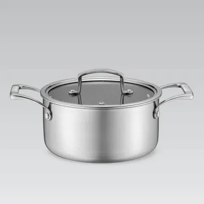 Кастрюля профессиональная с крышкой Maestro MR-3504-20 3.1 л Хром
