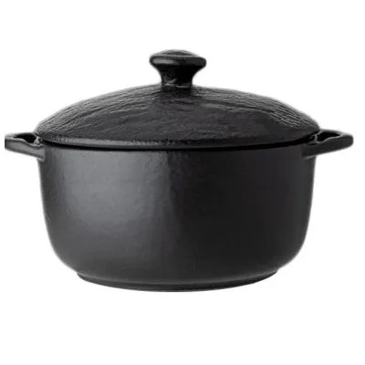 Горщик для запікання з кришкою 18см/0.6л Wilmax Slatestone Black WL-661140/A