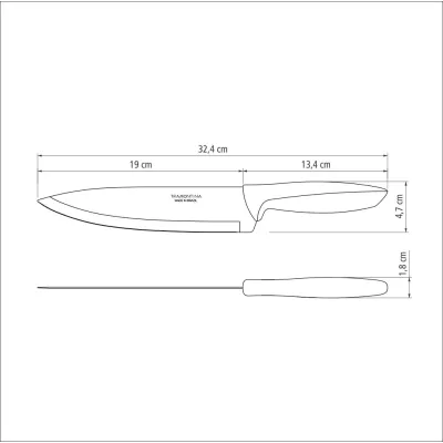 Нож Chef Tramontina Plenus 203 мм Light grey (6740788) Нож Chef Tramontina Plenus 203 мм Light grey (6740788)