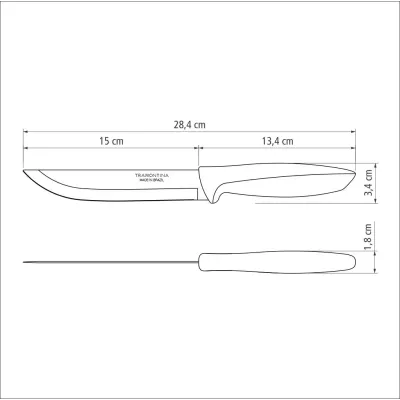 Нож для мяса Tramontina Plenus 152 мм Light grey (6740789) Нож для мяса Tramontina Plenus 152 мм Light grey (6740789)