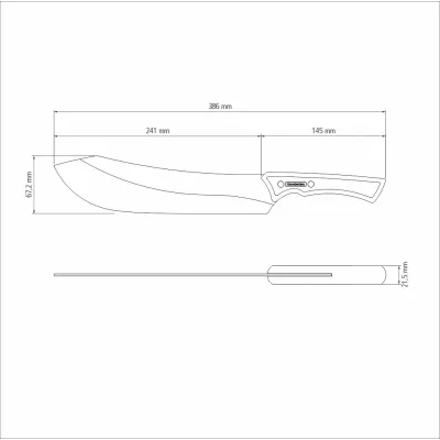 Нож для мяса Tramontina Churrasco 253 мм Black (6740823) Нож для мяса Tramontina Churrasco 253 мм Black (6740823)