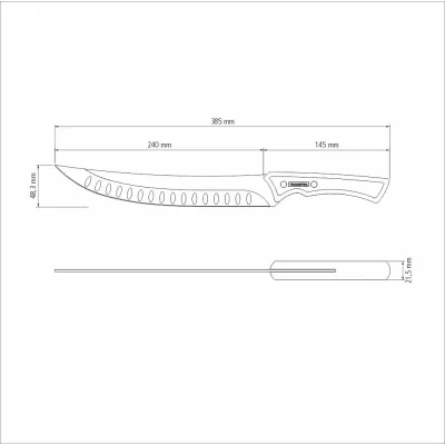 Нож для мяса Tramontina Churrasco 253 мм Black (6740824)