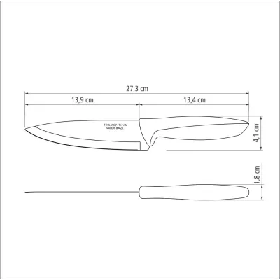 Нож Chef Tramontina Plenus 152 мм Light grey (6740828)