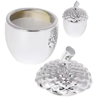 Свічка з кришкою Silver 6х6х8см порцеляна Bona DP116472 Свічка з кришкою Silver 6х6х8см порцеляна Bona DP116472