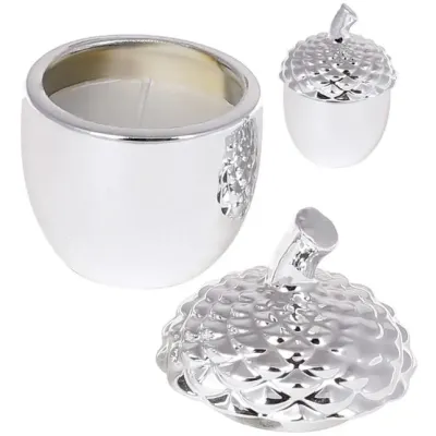 Свеча с крышкой Silver 6х6х8см фарфор Bona DP116472