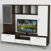 Стенка в гостиную Тиса Мебель Гостиная-39 Венге Белый 1600x450x1800 мм