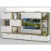 Стінка в вітальню Тиса Мебель Вітальня-224 Сонома Білий 1620x450x2580 мм