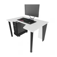 Геймерский игровой стол ZEUS™ GAMER-1 белый/черный Геймерский игровой стол ZEUS™ GAMER-1 белый/черный