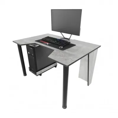 Геймерский игровой стол ZEUS™ GAMER-1 бетон/черный