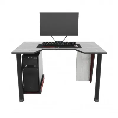 Геймерский игровой стол ZEUS™ GAMER-1 красный/бетон Геймерский игровой стол ZEUS™ GAMER-1 красный/бетон