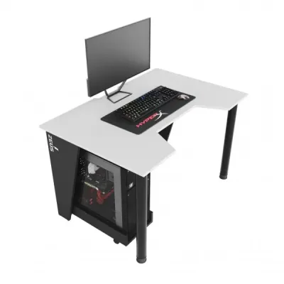 Геймерский игровой стол ZEUS™ GAMER-1 черный/белый
