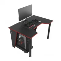 Геймерский игровой стол ZEUS™ GAMER-1 черный/красная кромка Геймерский игровой стол ZEUS™ GAMER-1 черный/красная кромка