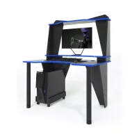 Геймерский игровой стол ZEUS™ IVAR-3 (1400 мм) черный/синий Геймерский игровой стол ZEUS™ IVAR-3 (1400 мм) черный/синий