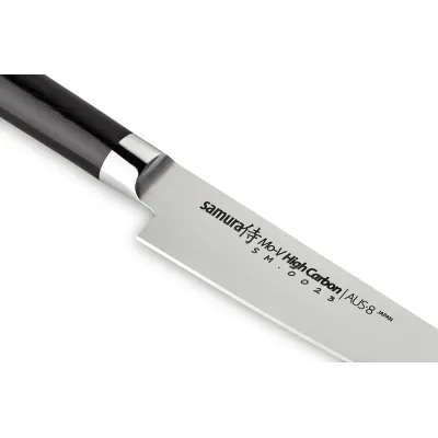 Кухонный нож Samura Mo-V универсальный 150 мм Black (SM-0023) Кухонный нож Samura Mo-V универсальный 150 мм Black (SM-0023)