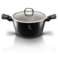 Кастрюля Berlinger Haus BLACK SILVER Collection с крышкой 4.1 л (BH-1852)