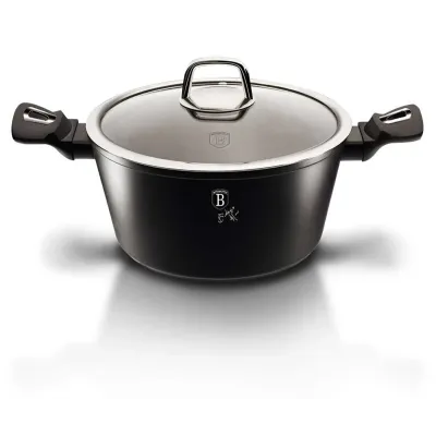 Кастрюля Berlinger Haus BLACK SILVER Collection с крышкой 4.1 л (BH-1852)