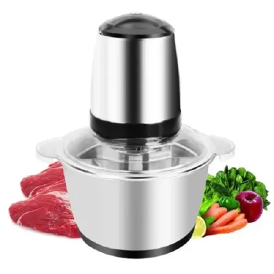 Электрический измельчитель молния UKC Power Grinder 300 стационарный с чашей 2л 300Вт Silver