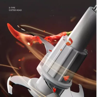 Электрический измельчитель молния UKC Power Grinder 300 стационарный с чашей 2л 300Вт Silver